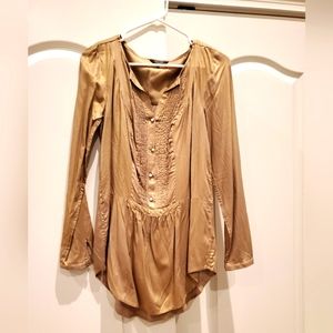 RW & Co gold sparkle dress shirt